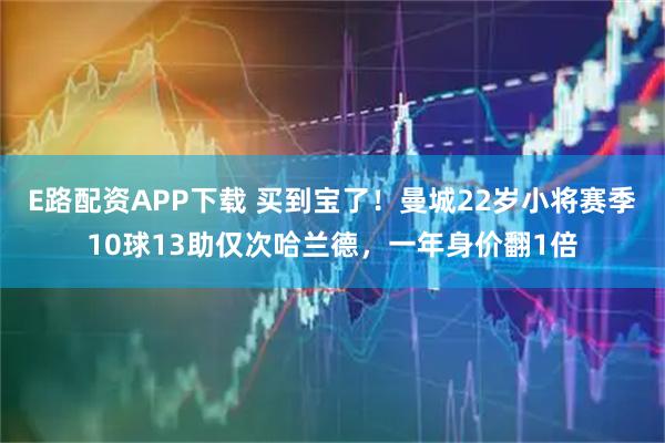 E路配资APP下载 买到宝了！曼城22岁小将赛季10球13助仅次哈兰德，一年身价翻1倍